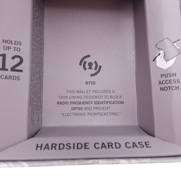 NIB Kenneth Cole Reaction Hardside Card Case Wallet Blue RFID Protection - Picture 5 of 6